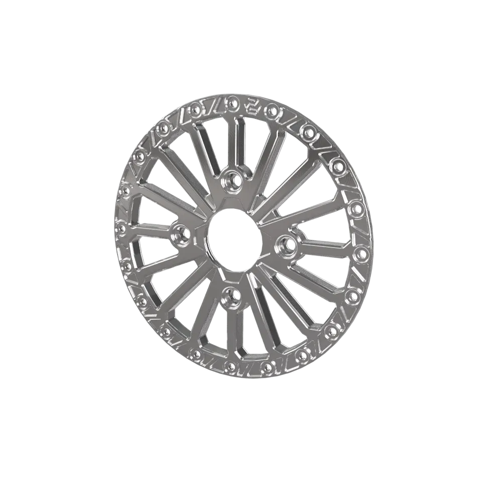 Price Designs TURBINE wheel center design detail - manufacturer rendering, front view