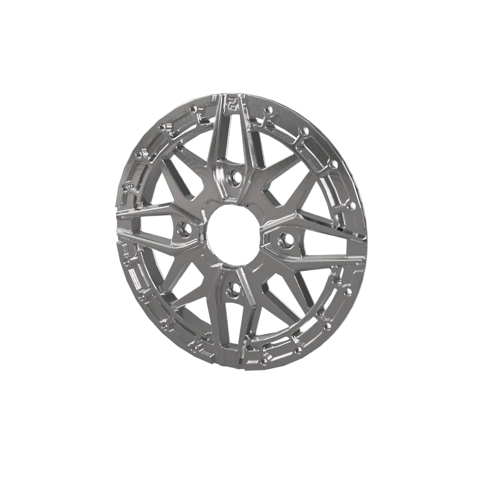 Price Designs GALAXY wheel center design detail - manufacturer rendering, back view