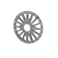 Price Designs TURBINE wheel center design detail - manufacturer rendering, front view