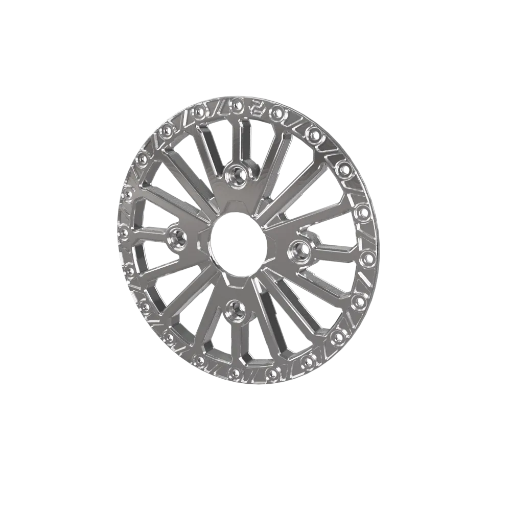 Price Designs TURBINE wheel center design detail - manufacturer rendering, front view