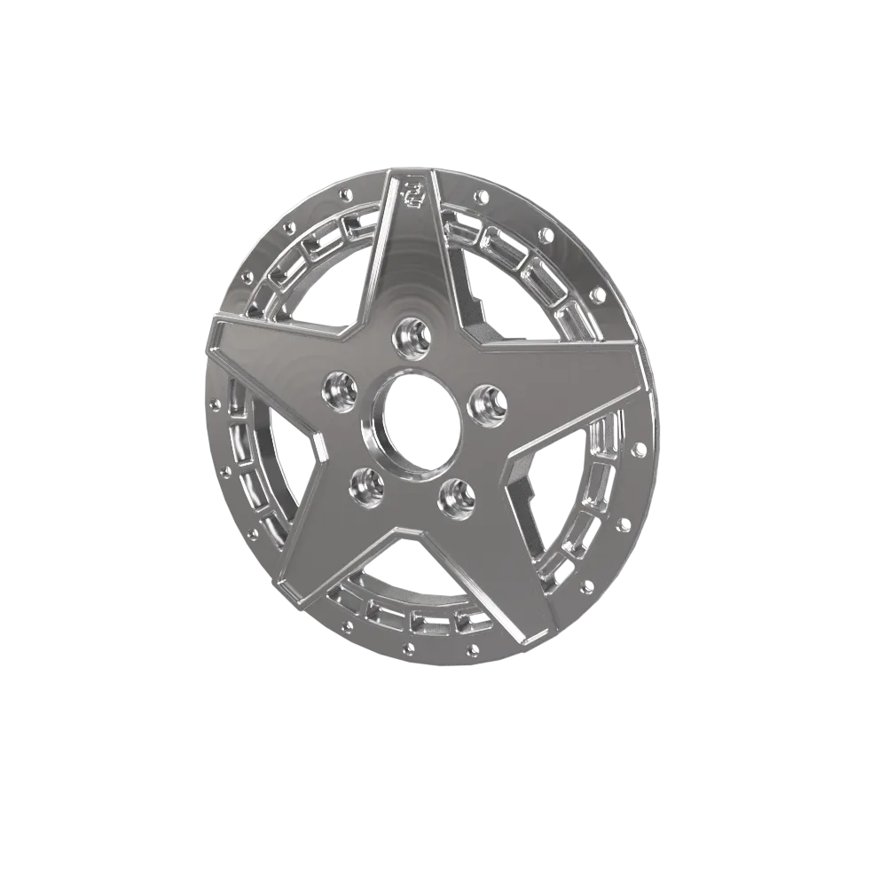 Price Designs 5IVE wheel center design detail - manufacturer rendering, back view