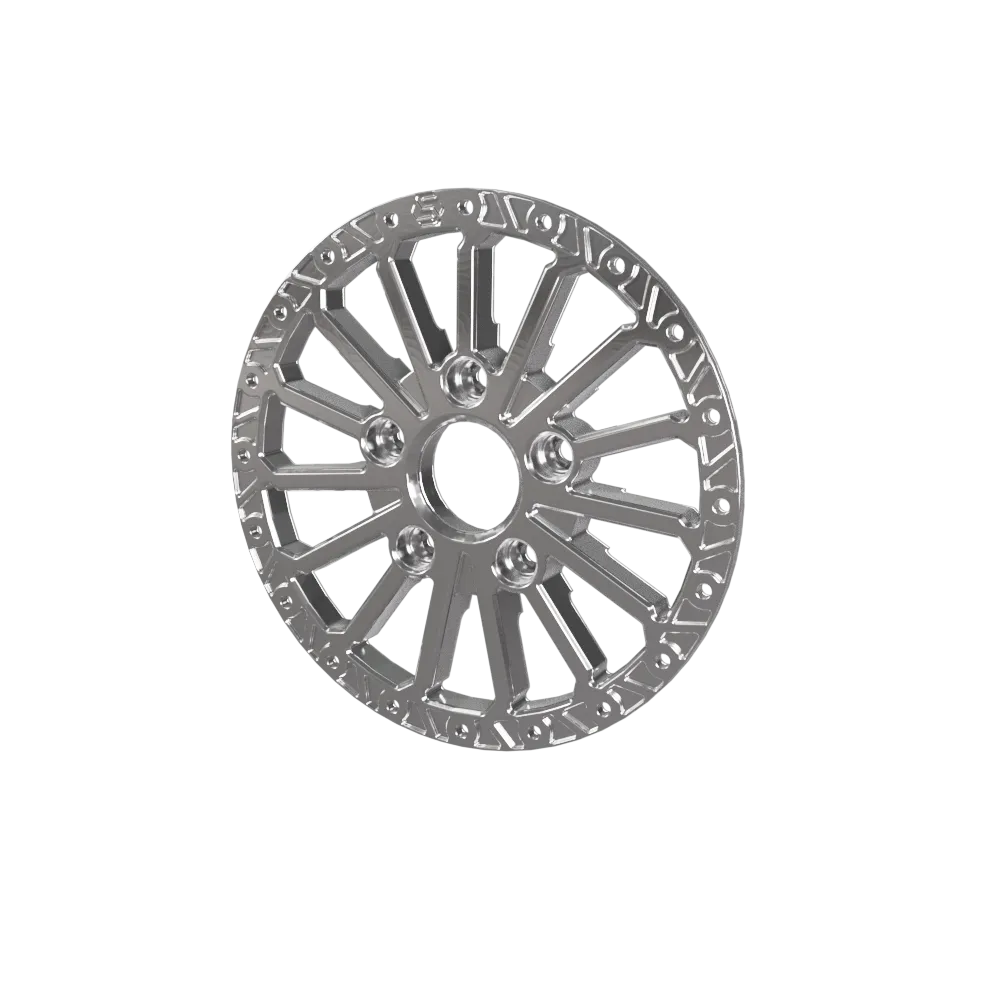 Price Designs TURBINE wheel center design detail - manufacturer rendering, back view