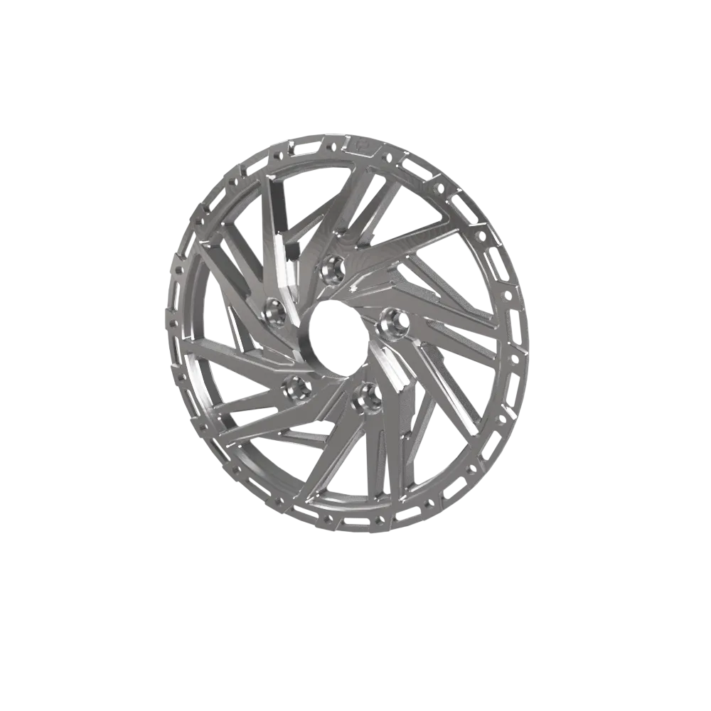 Price Designs PSYCHO wheel center design detail - manufacturer rendering, back view