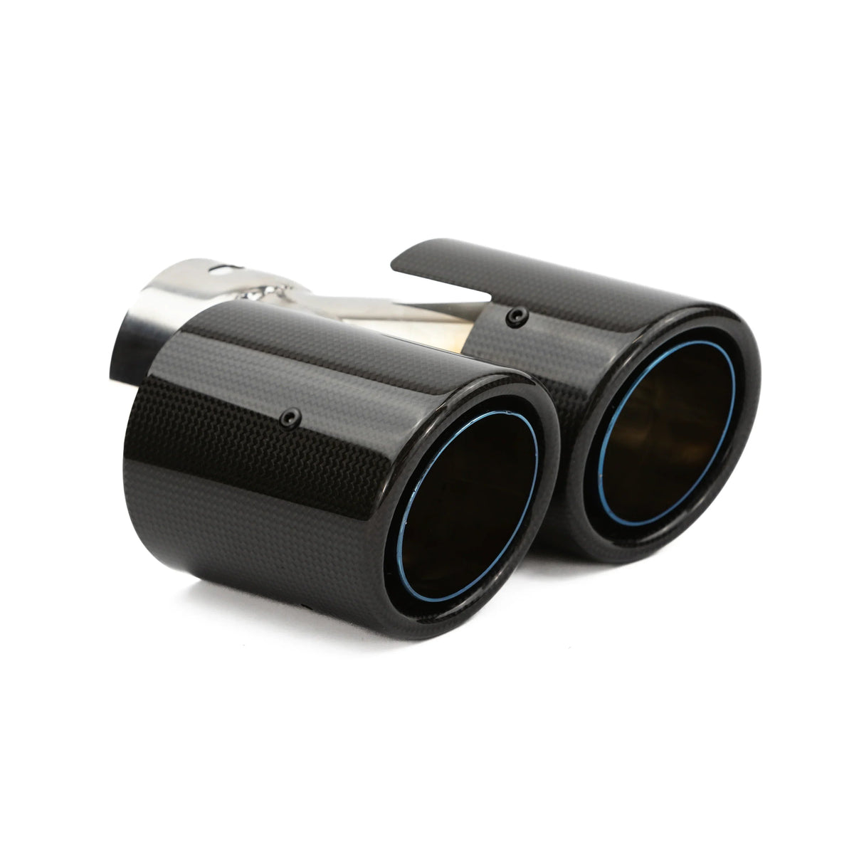 RPM Pro R carbon-covered exhaust tip, Blue / Gloss Carbon