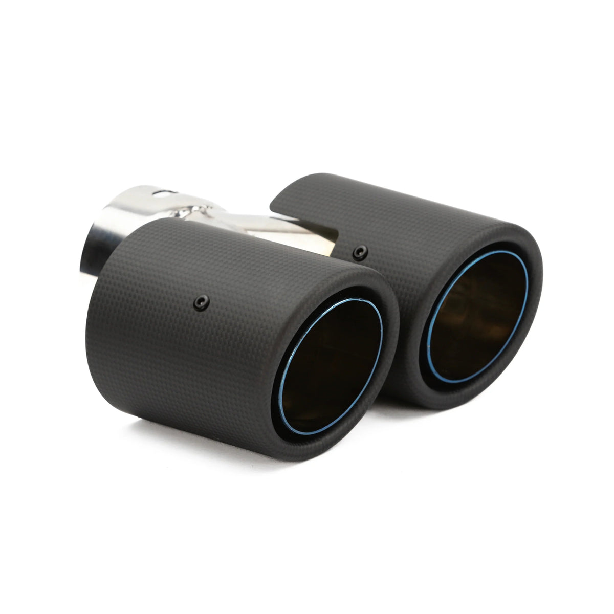 RPM Pro R carbon-covered exhaust tip, Blue / Matte Carbon