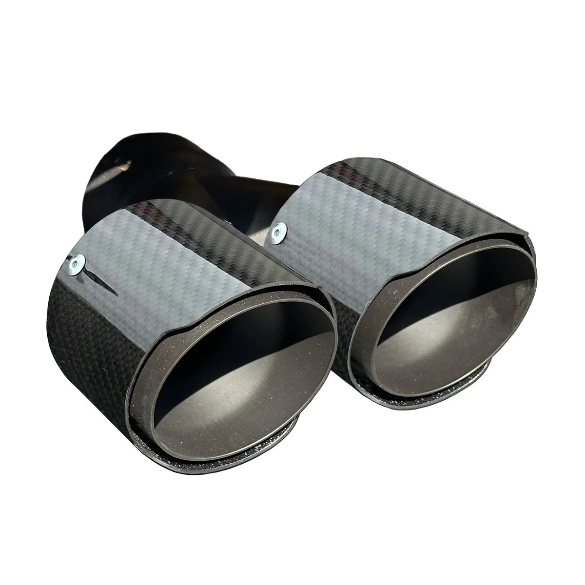 RPM Black exhaust tip with Gloss Carbon cover for compatible RPM mufflers