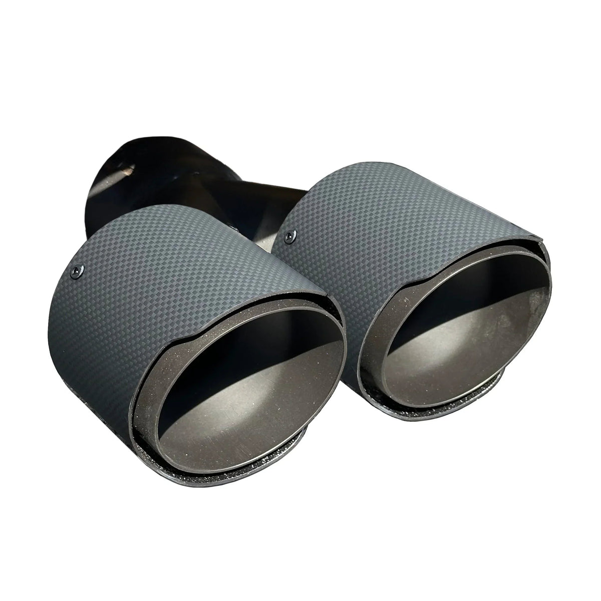 RPM Black exhaust tip with Matte Carbon cover for compatible RPM mufflers