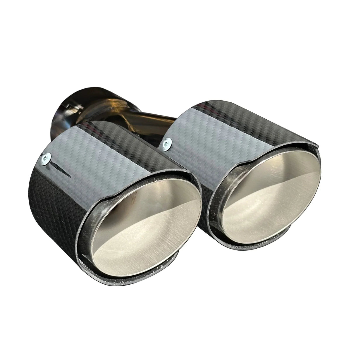RPM Stainless exhaust tip with Gloss Carbon cover for compatible RPM mufflers