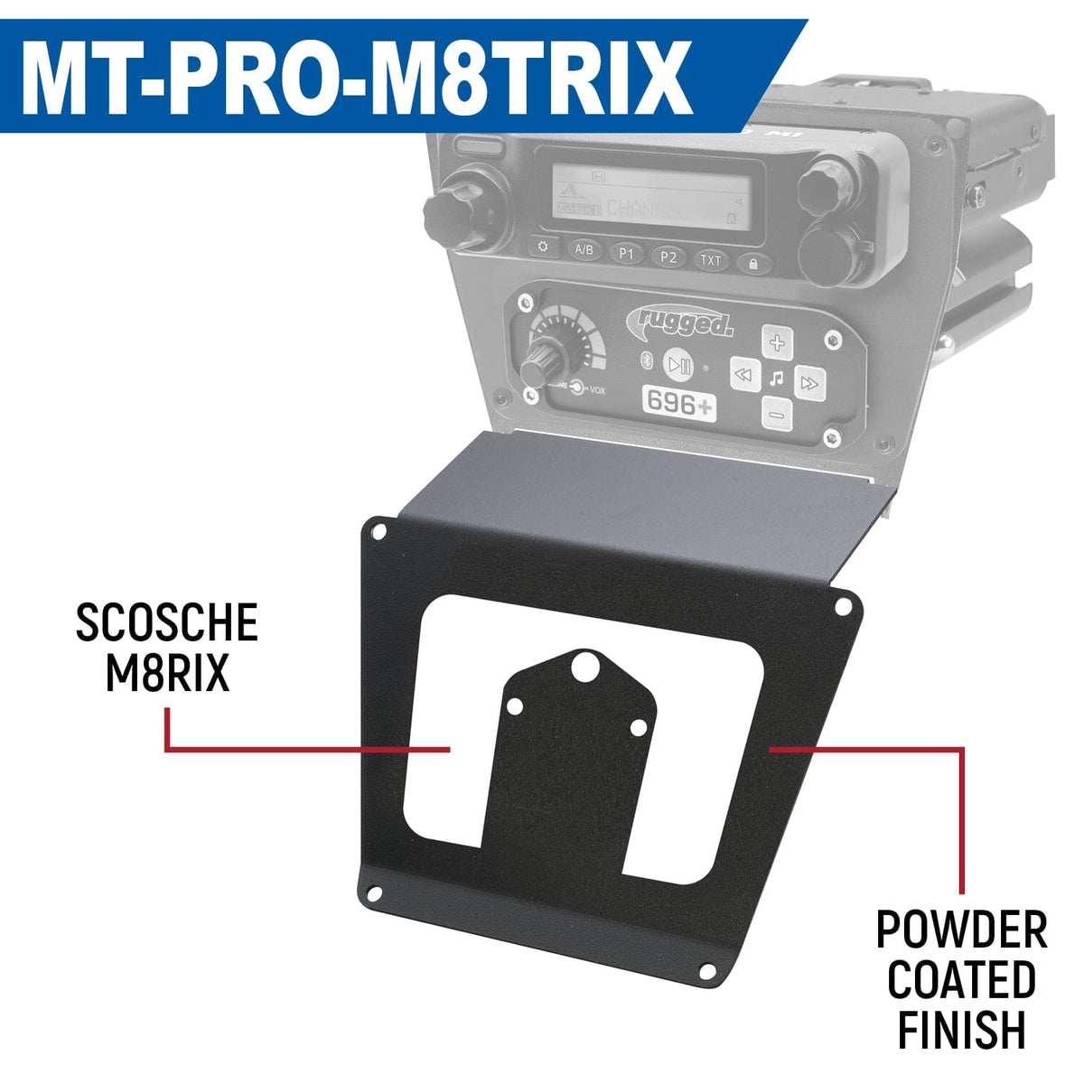 Lower Accessory Panel for Polaris RZR PRO XP, RZR Turbo R, and RZR PRO R Dash Mount Radio and Intercom - product image 8