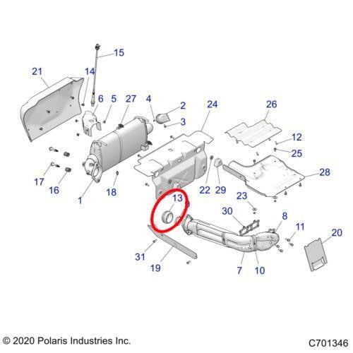 RPM Polaris RZR XP 1000 15-23, XPEDITION, & RS1 Double Spherical Exhaust Gasket Donut Seal 3610236 — view 4