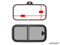Sliding Window Kit for SuperATV Polycarbonate Rear Windshields for RZR Pro R and RZR Pro R 4 and RZR Pro S and RZR Pro S 4 and RZR Pro XP and RZR Pro XP 4 and RZR RS1 and RZR S 1000 and RZR S 800 and RZR S 900 and RZR S4 1000 and RZR Trail 900 and RZR Trail S 900 and RZR Trail S 1000 and RZR Turbo R and RZR Turbo R 4 and RZR XP and RZR XP 4 and RZR XP 1000 and RZR XP 4 1000 and RZR XP 4 900 and RZR XP Turbo and RZR XP 4 Turbo and RZR XP Turbo S and RZR XP 4 Turbo S and RZR XP 900 and RZR 4 800 and RZR 4 900