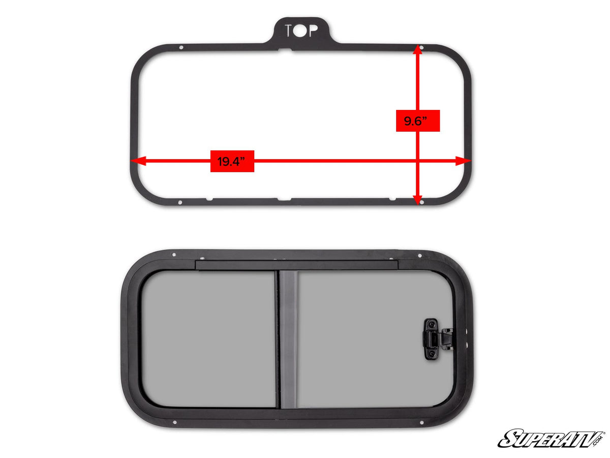 Sliding Window Kit for SuperATV Polycarbonate Rear Windshields for RZR Pro R and RZR Pro R 4 and RZR Pro S and RZR Pro S 4 and RZR Pro XP and RZR Pro XP 4 and RZR RS1 and RZR S 1000 and RZR S 800 and RZR S 900 and RZR S4 1000 and RZR Trail 900 and RZR Trail S 900 and RZR Trail S 1000 and RZR Turbo R and RZR Turbo R 4 and RZR XP and RZR XP 4 and RZR XP 1000 and RZR XP 4 1000 and RZR XP 4 900 and RZR XP Turbo and RZR XP 4 Turbo and RZR XP Turbo S and RZR XP 4 Turbo S and RZR XP 900 and RZR 4 800 and RZR 4 900