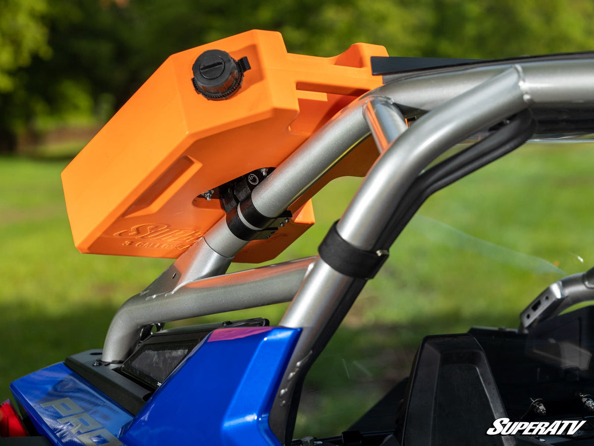Universal Jerry Can Cage Mount for RZR Pro R and RZR Pro R 4 and RZR Pro S and RZR Pro S 4 and RZR Pro XP and RZR Pro XP 4 and RZR RS1 and RZR S 1000 and RZR S 800 and RZR S 900 and RZR S4 1000 and RZR Trail 900 and RZR Trail S 900 and RZR Trail S 1000 and RZR Turbo R and RZR Turbo R 4 and RZR XP and RZR XP 4 and RZR XP 1000 and RZR XP 4 1000 and RZR XP 4 900 and RZR XP Turbo and RZR XP 4 Turbo and RZR XP Turbo S and RZR XP 4 Turbo S and RZR XP S and RZR XP 900 and RZR 4 800 and RZR 4 900 and RZR 570 and RZ