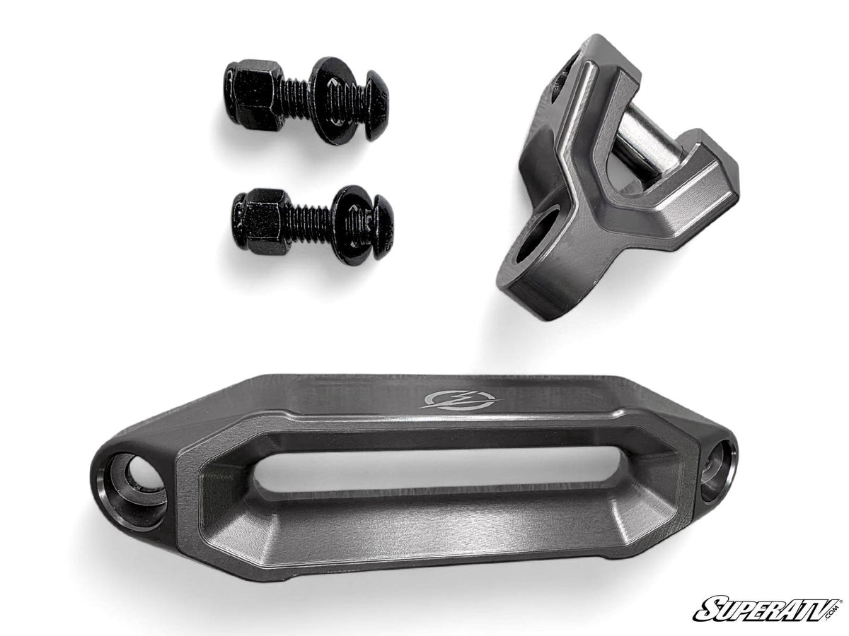 Elektric Offroad UTV Winch Fairlead and Hook Combo (Gunmetal) for RZR Pro R and RZR Pro R 4 and RZR Pro S and RZR Pro S 4 and RZR Pro XP and RZR Pro XP 4 and RZR RS1 and RZR S 1000 and RZR S 800 and RZR S 900 and RZR S4 1000 and RZR Trail 900 and RZR Trail S 900 and RZR Trail S 1000 and RZR Turbo R and RZR Turbo R 4 and RZR XP and RZR XP 4 and RZR XP 1000 and RZR XP 4 1000 and RZR XP 4 900 and RZR XP Turbo and RZR XP 4 Turbo and RZR XP Turbo S and RZR XP 4 Turbo S and RZR XP S and RZR XP 900 and RZR 4 800 a