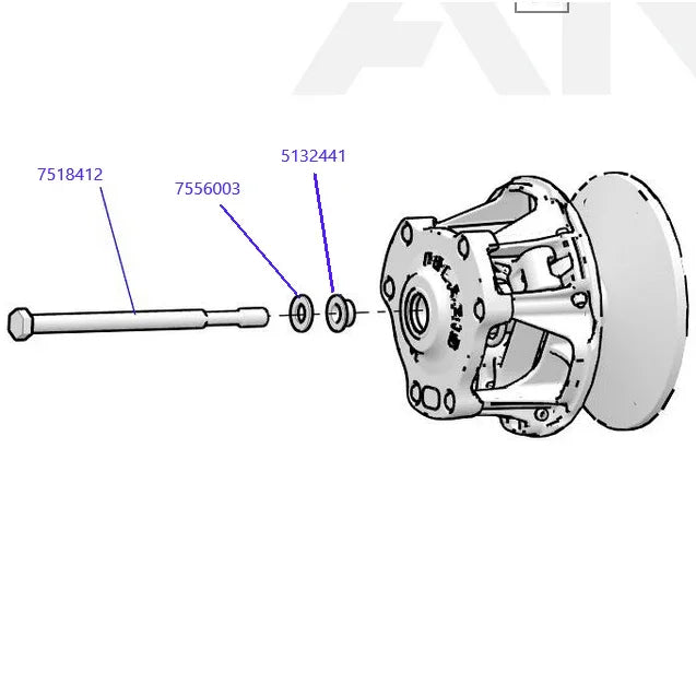 RPM XP1000 / XP900 Titanium Primary Clutch Bolt Kit : M14x1.5X215mm 7518412 — view 3