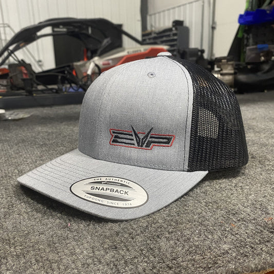 EVP Peek Snapback Baseball Hat, Heather Grey/Black