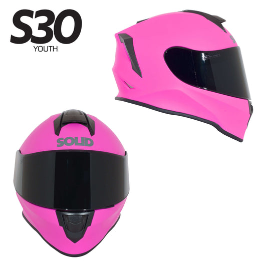 Youth Full Face Sport - S30 Solid Helmet for UTV / SxS - Polycarbonate Shell