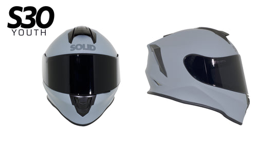 Youth Full Face Sport - S30 Solid Helmet for UTV / SxS - Polycarbonate Shell